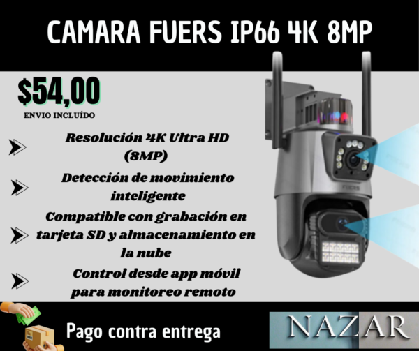 CAMARA FUERS IP66 4K 8MP